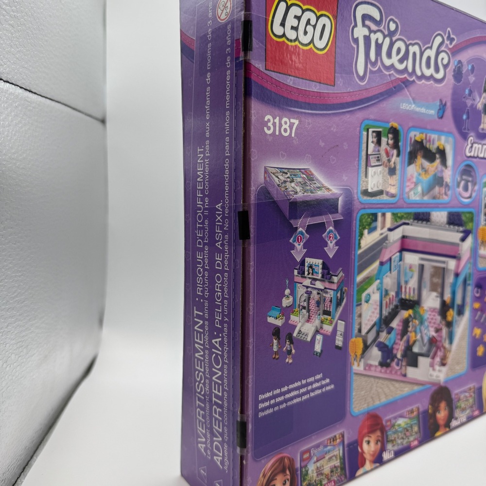 LEGO Friends Butterfly Beauty Shop 3187 Emma Sarah Mini-Dolls 221 Pcs New Sealed - Picture 3 of 4